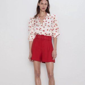 Zara Belted Shorts NWT